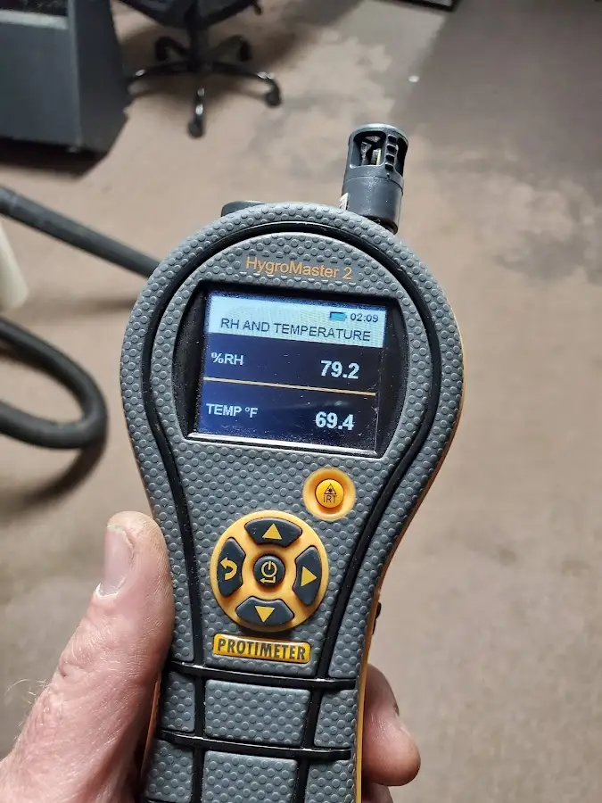 Moisture meter humidity assessment for Fire & Smoke Damage Restoration in Pine
